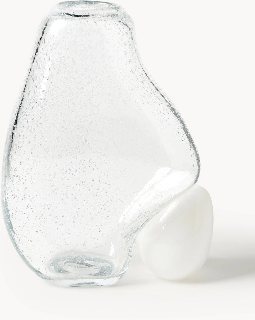 Vaso in vetro con bolle d'aria Nicky, alt. 30 cm