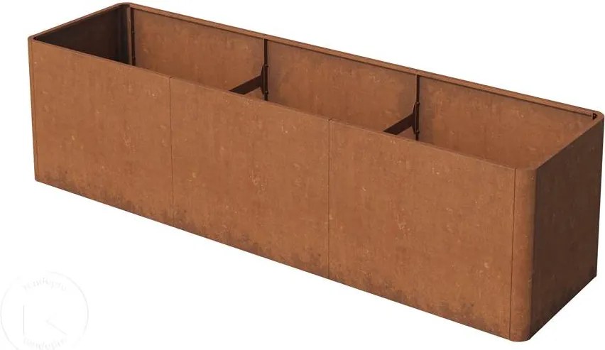 PRIMEYARD 300 x 80 x 80 cm Orto rialzato, acciaio corten, look ruggine - (GFPV01093)