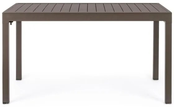 Tavolo allungabile PELAGIUS in alluminio caffè 135&#215;90 cm &#8211; 270&#215;90 cm