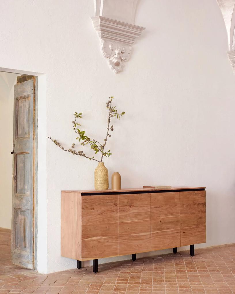 Kave Home - Credenza Uxue in legno massello di acacia finitura naturale 200 x 88 cm