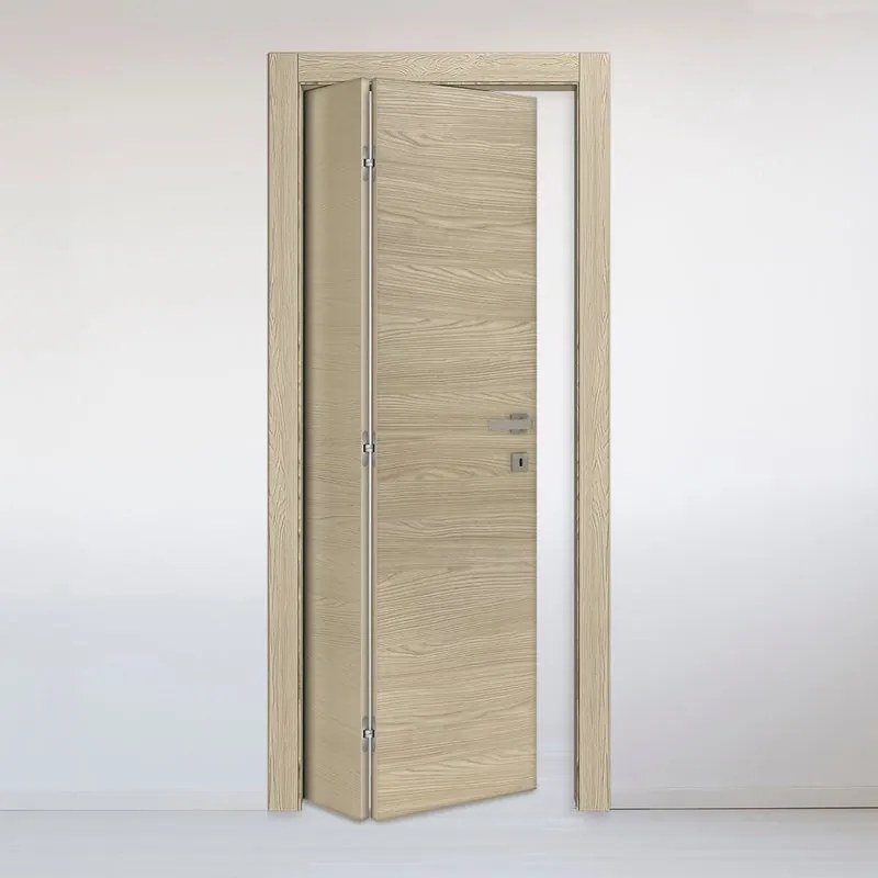 Porta pieghevole a libro asimmetrica Oxford rovere L 70 x H 210 cm sinistra