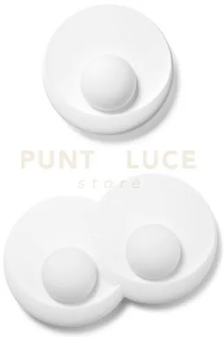 Pitane applique a parete parete gesso con vetro 2 luci attacco gx53...
