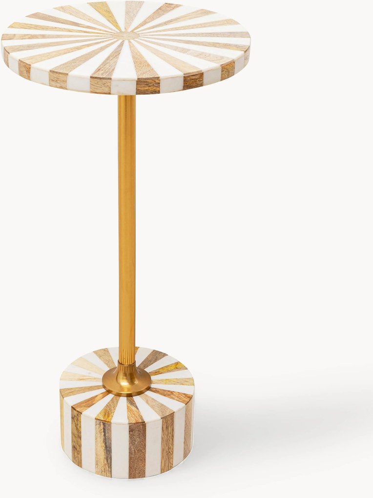 Tavolino rotondo fatto a mano Domero