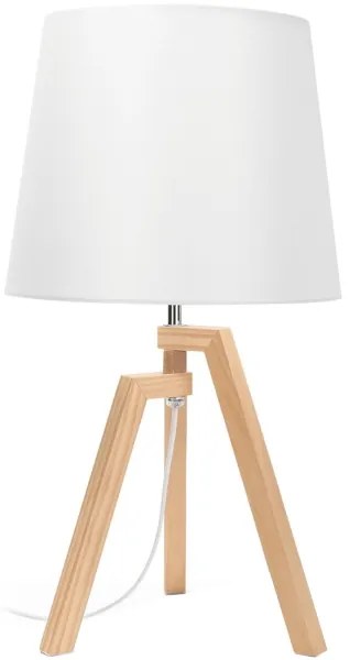 Aigostar - Lampada da tavolo in legno di pino 1xE27/60W/230V