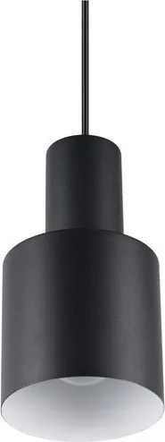 Lampadario nero con paralume in metallo ø 12 cm Agudo - Trio