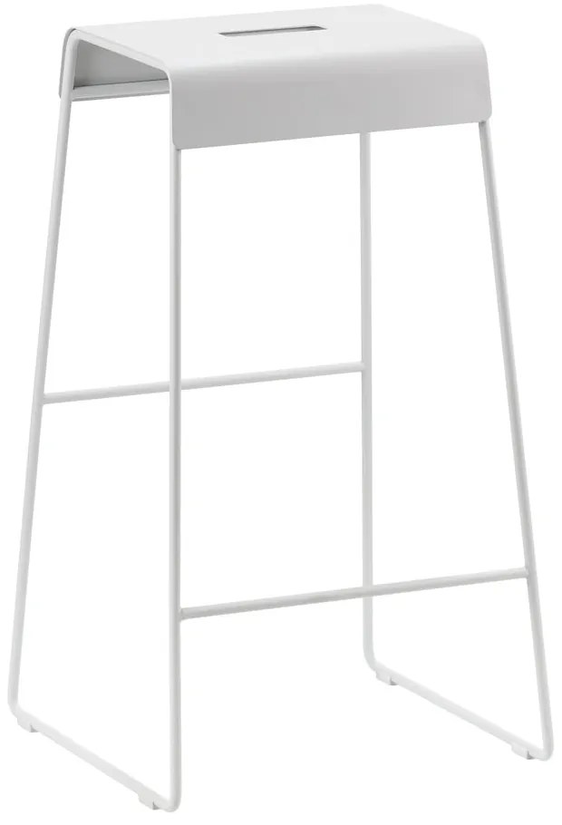 Sedia da bar grigio chiaro in metallo A-Stool – Zone