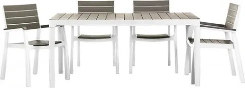 Tavolo Per Esterno In Resina 160x90 Doghe Effetto Legno Harmony Keter Cappuccino