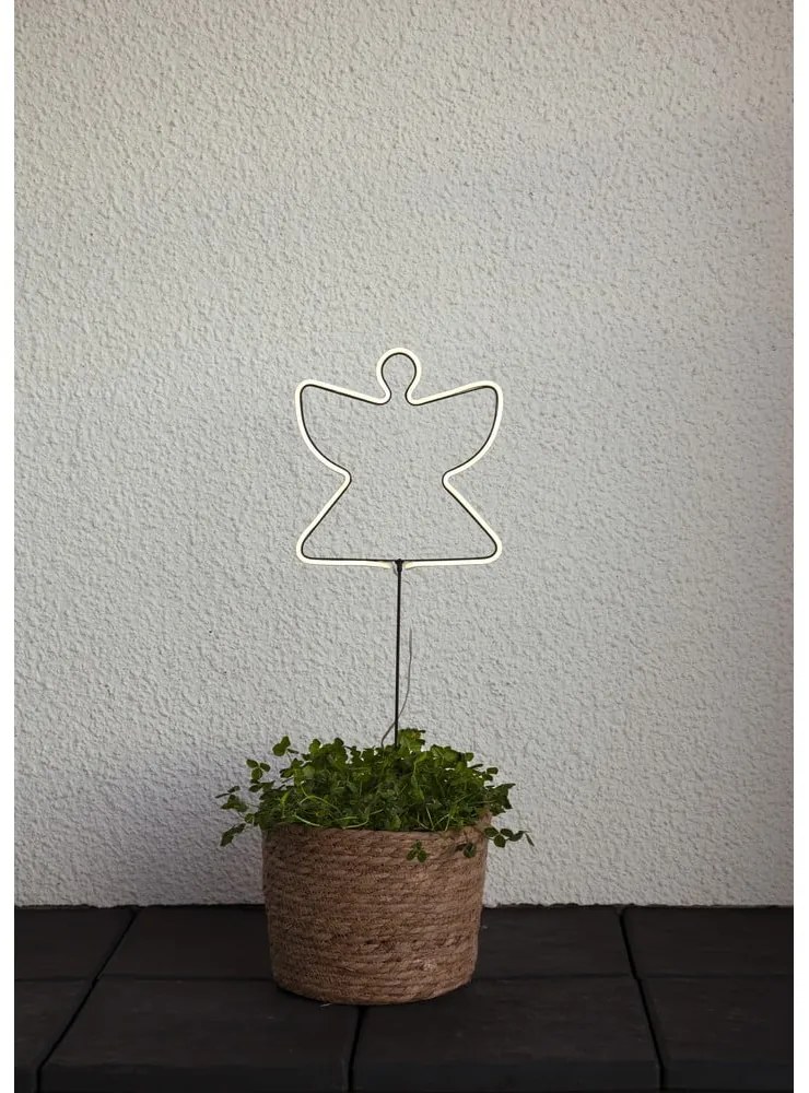 Decorazione luminosa nera per esterni con motivo natalizio Neon Angel - Star Trading