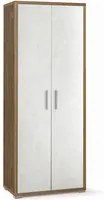 Armadio mobile 2 ante 71x41x182H cm in kit di design colore Noce Stelvio e Ossido bianco