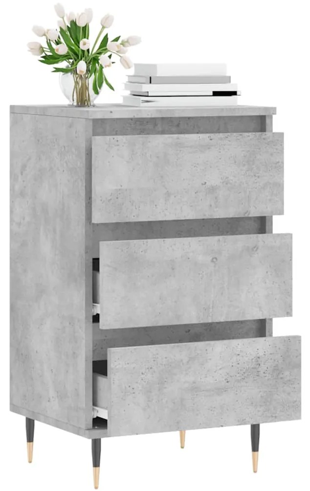 Credenza grigio cemento 40x35x70 cm in legno multistrato