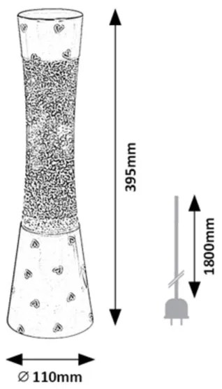 Rabalux 7027 - Lampada lava MINKA 1xGY6,35/20W/230V rosa