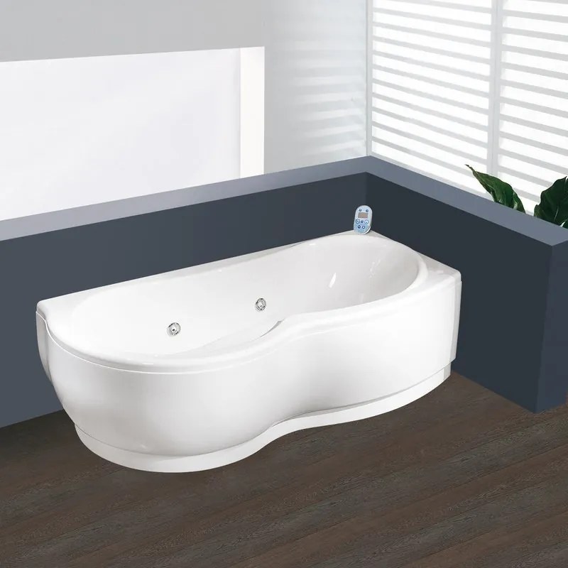 Vasca idro plus full optional con schienale KEKKY 180X 80 cm sx 6 idro jets whirlpool orientabili con 12 jets airpool