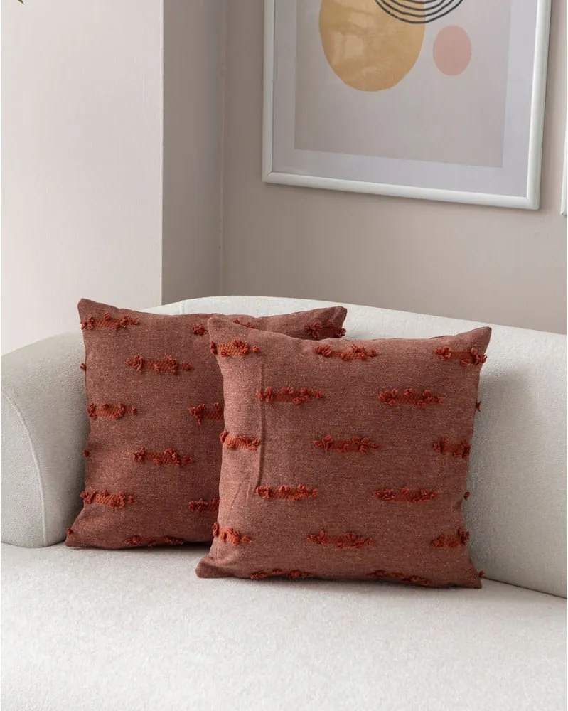 Federe decorative in set 2 pz 43x43 cm Tuffet – Mioli Decor