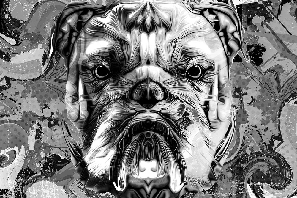 Carta da parati – Bulldog in bianco e nero
