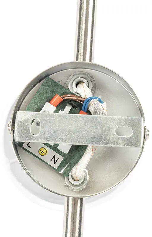 Faretto da soffitto in acciaio con paralume bianco 3 luci orientabile - Hetta