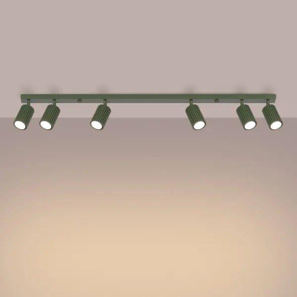 Sollux SL.1623 - Faretto KARBON 6xGU10/10W/230V verde