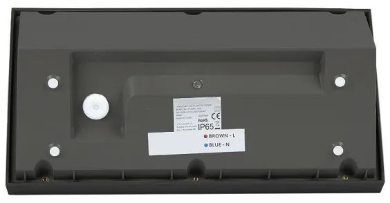 Lampada da parete LED esterna 20W 230V 4000K IP65 nera