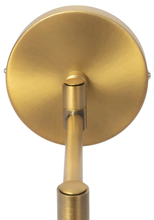 Lampada da parete intelligente bronzo con paralume bianco incl. Wifi A60 - Ladas Deluxe