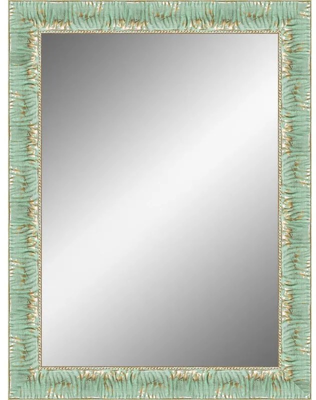 Specchio rettangolare in legno verde 70 x 50 cm