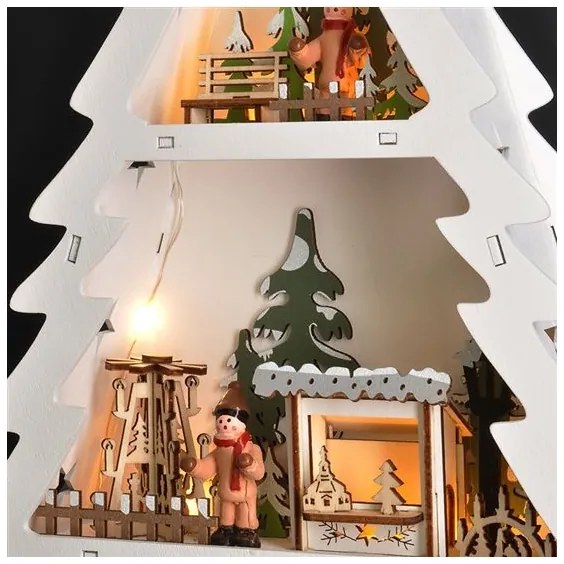 Solight 1V283 - Decorazione natalizia LED 13xLED/2xAA alberello in legno