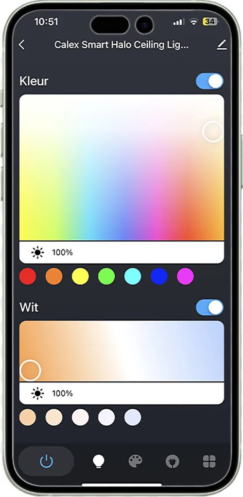 Plafoniera smart bianca 40 cm con LED RGBW IP54 - Siem