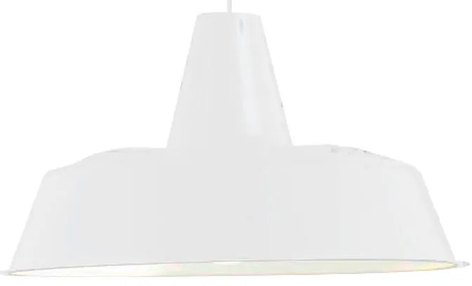 Lampadario Industriale Duna bianco paralume bianco E27 Ø45cm LUMICOM