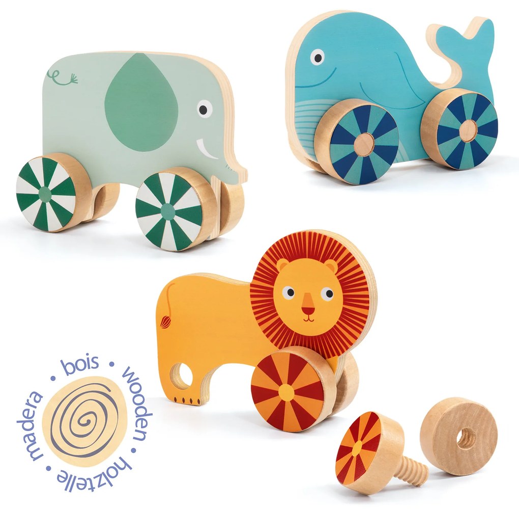 Gioco per avvitare e spingere gli animali - Vis'n'roll