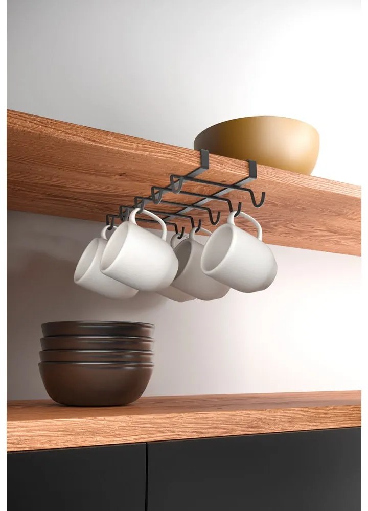 Portabicchieri sospeso nero Lava My Mug - Metaltex