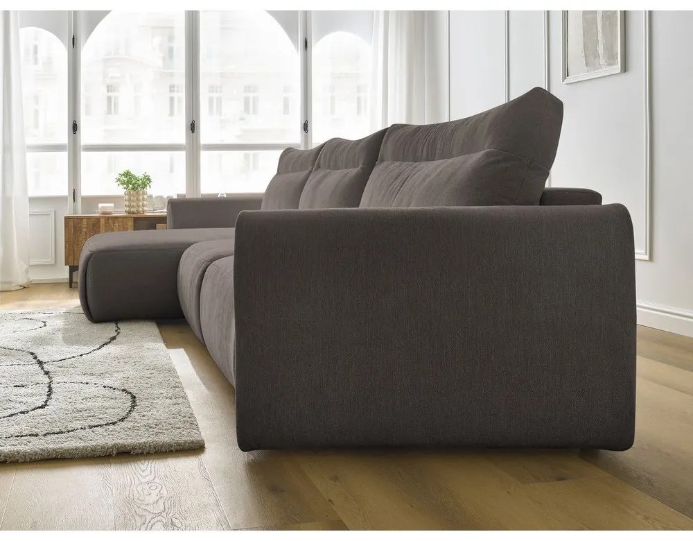 Divano angolare marrone Aden – Bobochic Paris