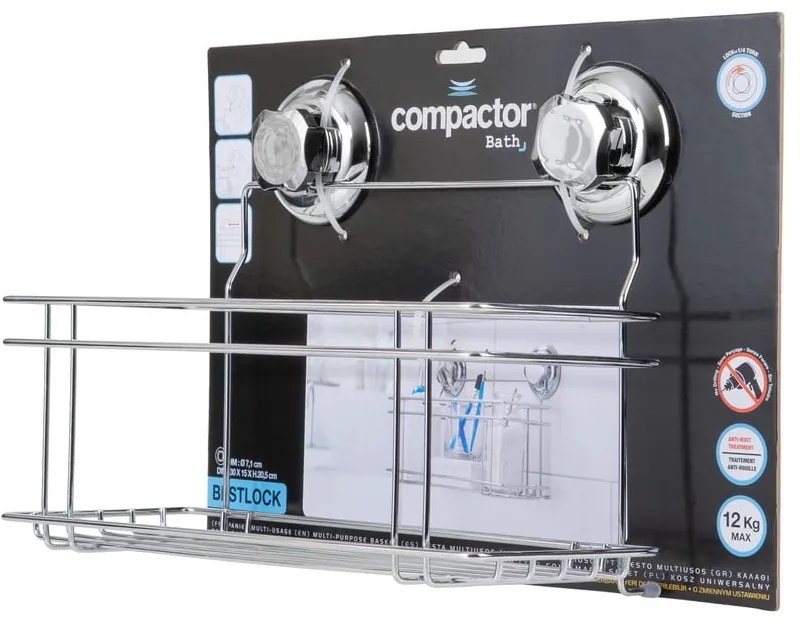 Mensola autoportante in metallo per bagno in argento Bestlock Bath - Compactor