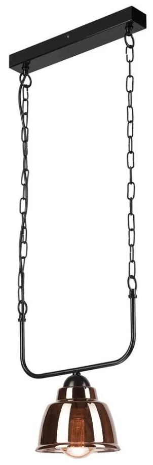 Lampadario a sospensione con catena MARIO 1xE27/60W/230V ottone