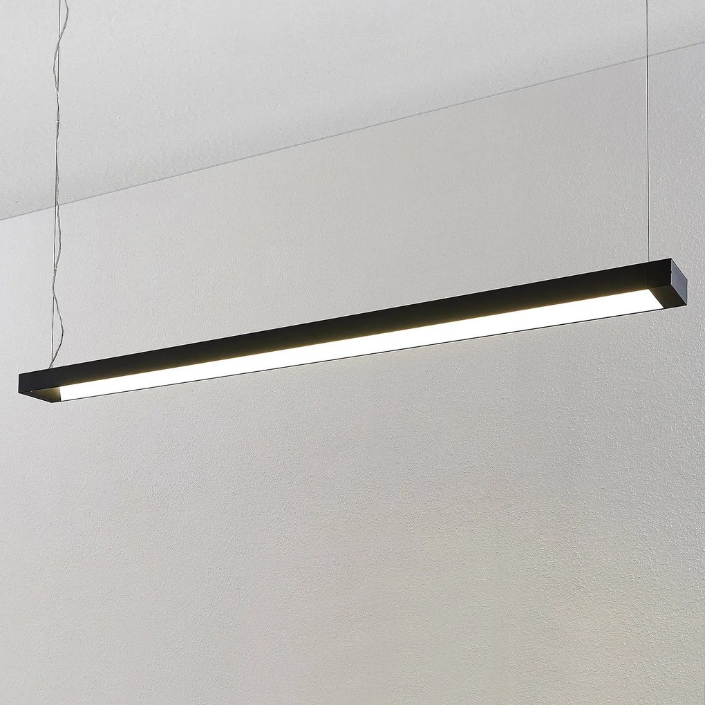 Lampada LED a sospensione Cuna, nero, 162 cm, metallo Cuna Arcchio, Nero, Studio / Ufficio, Alluminio, Moderno