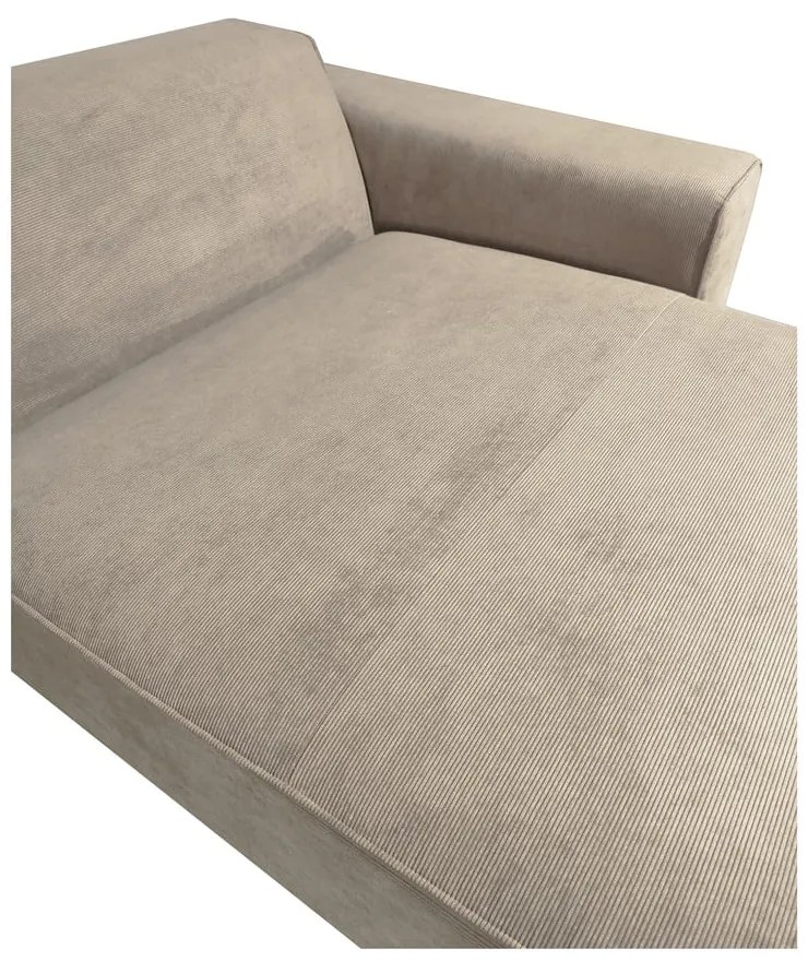 Modulo divano in velluto a coste beige (angolo sinistro) Sting - Scandic