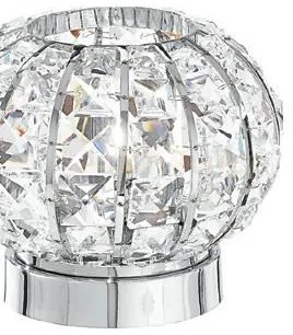 Lume concert cromo 1 luce attacco e27 20x20x18cm in metallo e crist...