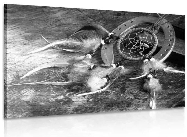 Quadro su tela – Acchiappasogni in bianco e nero