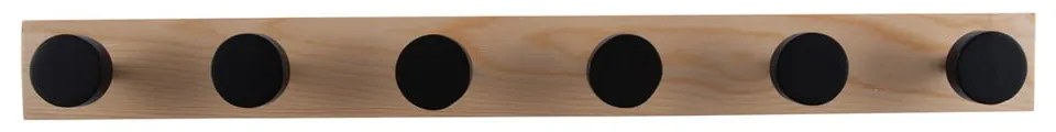 Appendiabiti da parete nero in legno di pino Knobs - PT LIVING