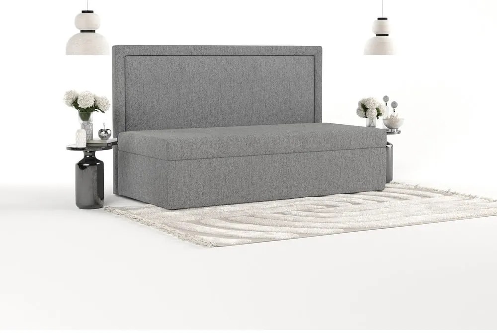 Letto singolo imbottito grigio 80x200 cm Scala - Maison de Rêve