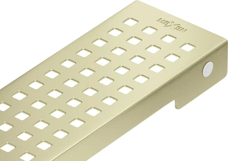 Mexen Flat M08 copertura per scarico a filo pavimento 50 cm, oro spazzolato - 1A25050