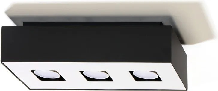 Plafoniera nera Hydra - Sollux