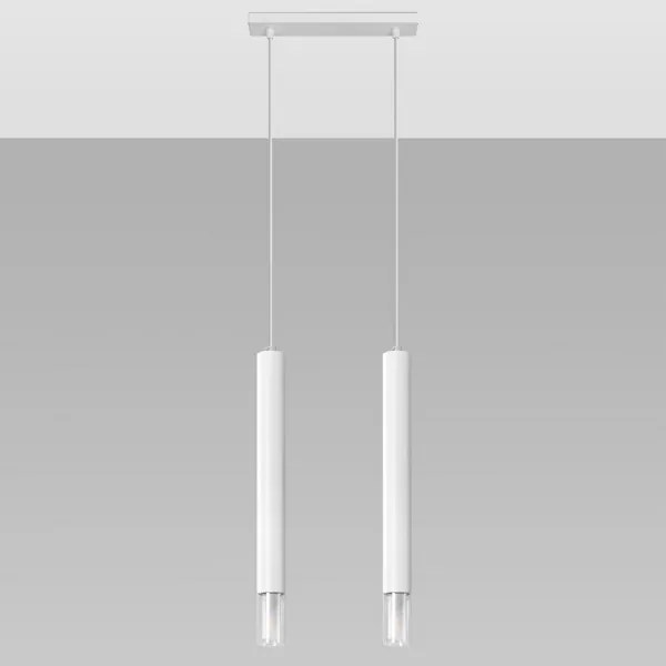 Sollux SL.0958 - Lampadario su corda VIZIER 2xG9/40W/230V bianco