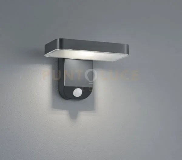 Esquel applique led da esterno 4,5w  290lm, 3000k solare ricaricabi...