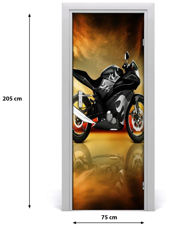Adesivo per porta interna Motocicletta sportiva 75x205 cm