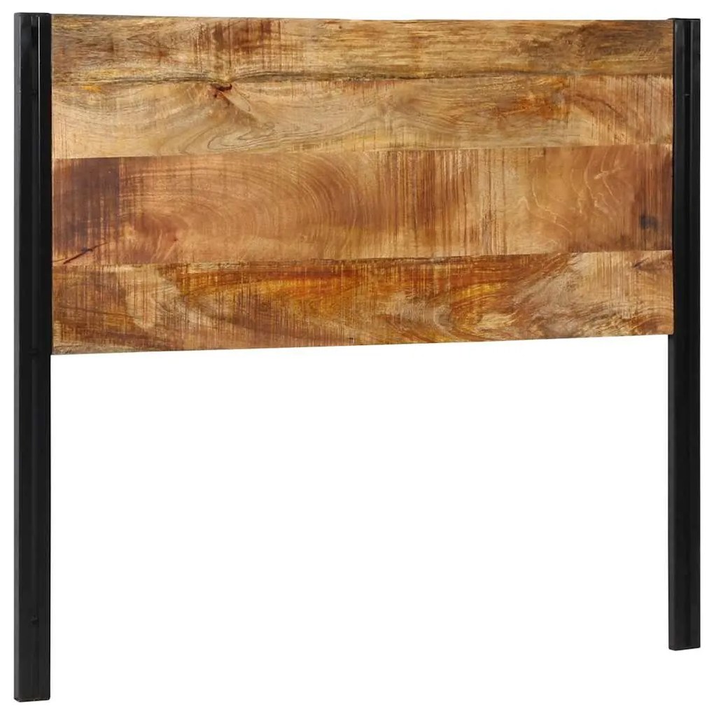Testiera 120 Cm İn Legno Massello Di Mango E Ferro /