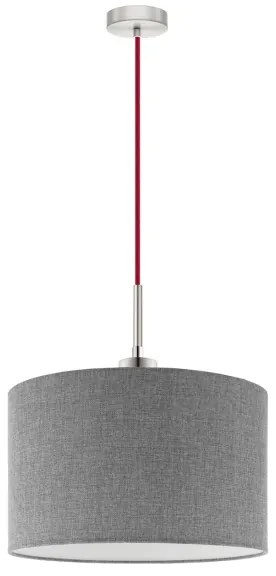 Eglo - Lampadario LED a cavo TUNJA 1xE27/60W/230V grigio