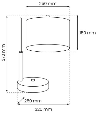 Lampada da tavolo ZIGGY 1xE27/60W/230V oro bianco