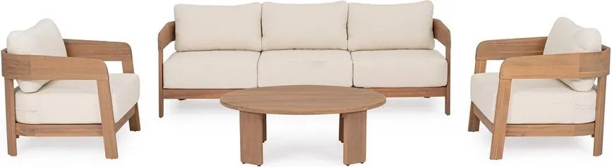 Tavolino da giardino in acacia massiccia 80x100 cm Pablo – Bizzotto