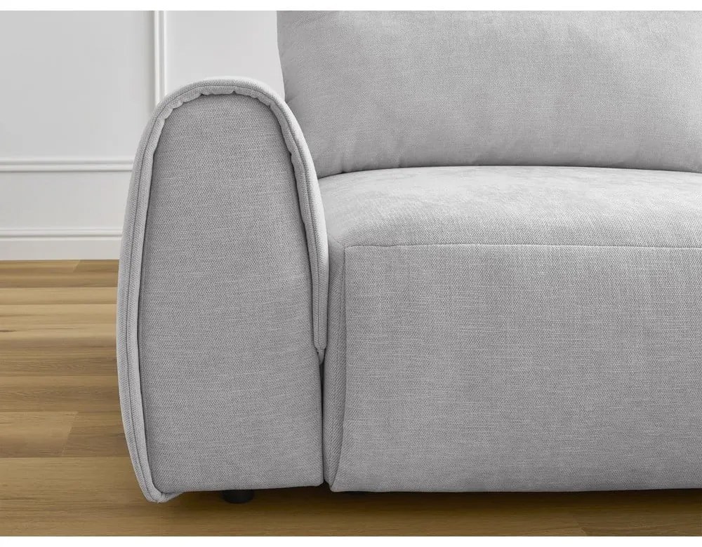 Divano angolare in grigio chiaro Aden – Bobochic Paris