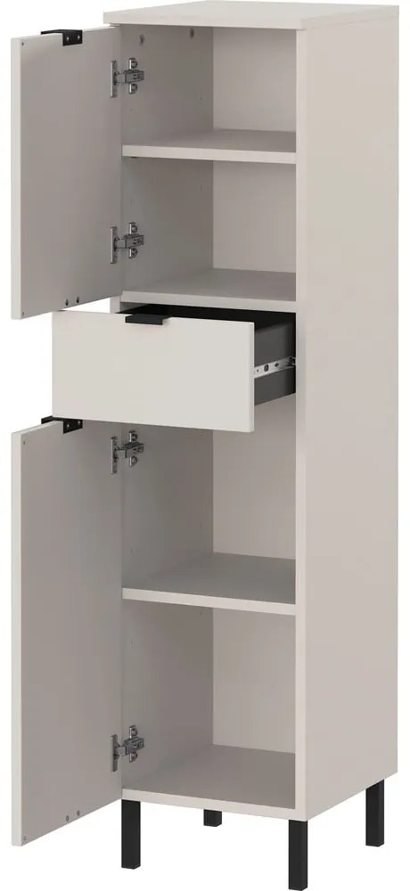 Mobile per bagno color crema alto e stretto 30x120 cm Arcena – Germania