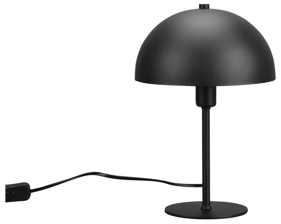 Lampada da tavolo nera opaca (altezza 30 cm) Nola - Trio