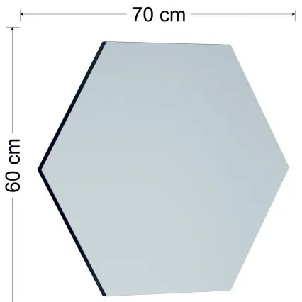 Specchio da parete ZEO 60x70 cm nero